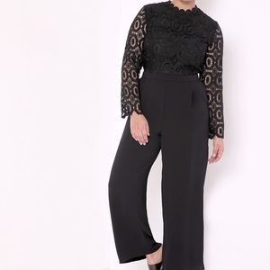 NWT ELOQUII LACE BODICE WIDE-LEG JUMPSUIT. SZ 16. Elegant. Sultry.